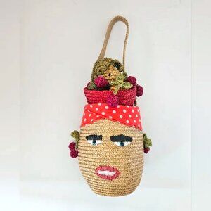 Lulu Guinness Carmen Miranda Straw Statement Bag worn by Katy Perry